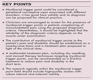 Myofascial Syndrome And Trigger Points Evaluation And