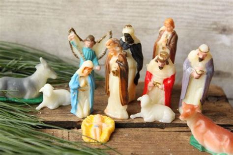 Vintage Plastic Nativity Set Miniature Nativity Set Vintage Etsy