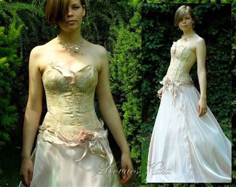 Rococo Inspired Corseted Alternative Wedding Gown Blush Bridal Etsy
