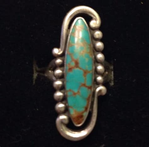 Items Similar To Sold Navajo Signed Sterling Silver Turquoise Size