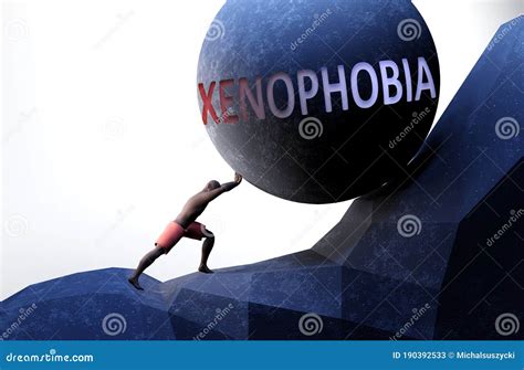 Xenophobia As A Problem That Makes Life Harder Symbolized By A Person