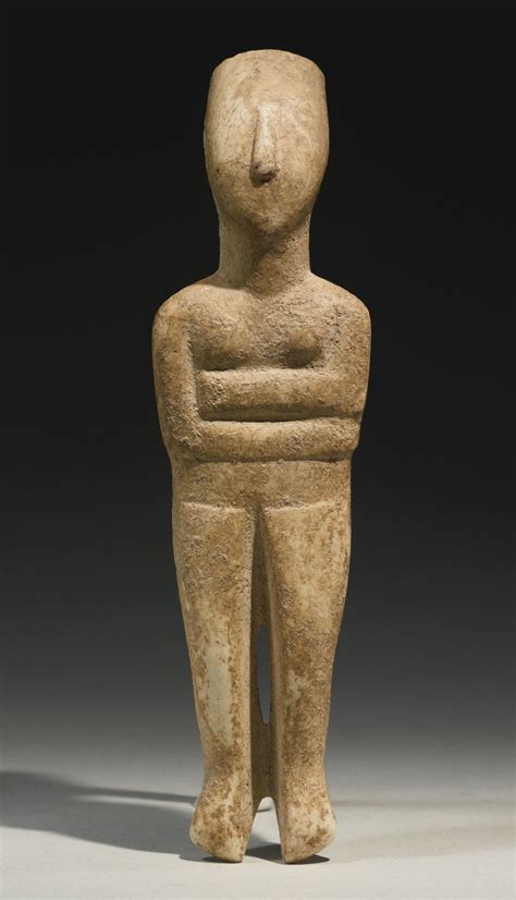 A Cycladic Figure Of A Goddess Early Bronze Age Ii Circa 2600 2400 B