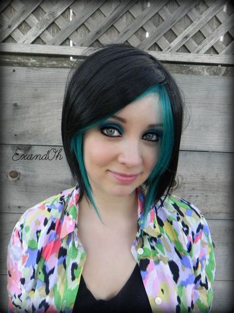 Halloween Sale Black And Teal Short Straight A By Exandoh Teal