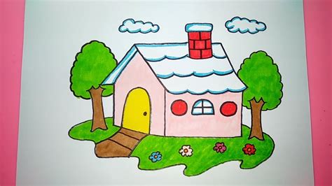 Anak Tk Menggambar Rumah Sederhana Gambar Rumah Kartu