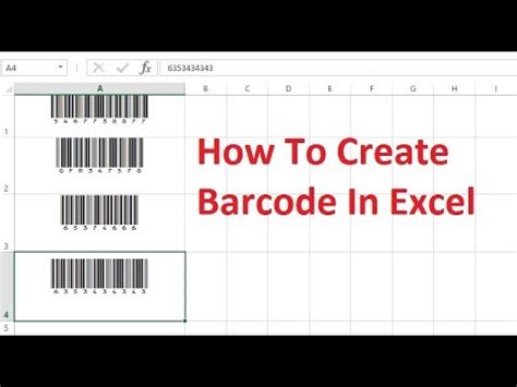 How to Create Barcodes in Microsoft Excel 2010 using th... | Doovi