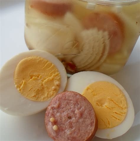 Happier Than A Pig In Mud Pub Style Pickled Eggs With Smoked Sausage