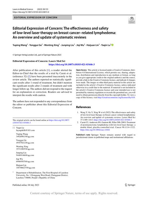 Pdf Editorial Expression Of Concern The Effectiveness And Safety Of