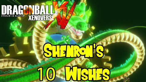 He will let you make a wish. Dragon Ball Xenoverse: Shenron's 10 Wishes! (Discussion ...