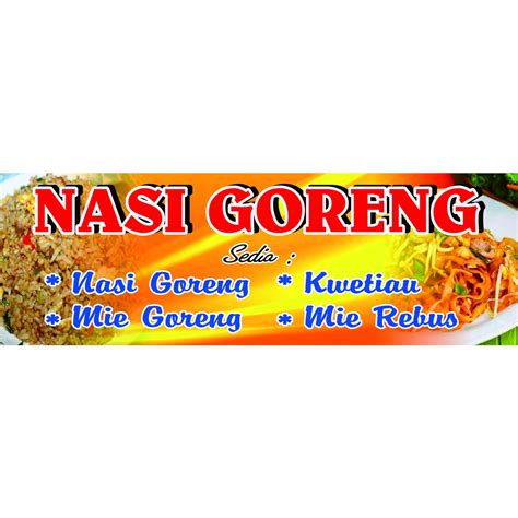 Jual Spanduk Banner Ukuran 25 X 08 M Contoh Nasi Goreng And Soto