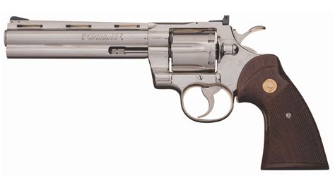 Desirable Nickel Colt Python Double Action Revolver Rock Island Auction