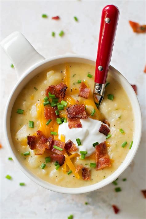Loaded Potato Soup With Bacon Life Made Simple Recipe Loaded