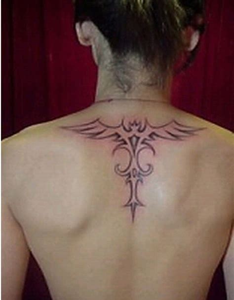 Tribal Upper Back Tattoos Upper Back Tattoos Back Of Neck Tattoo Girl
