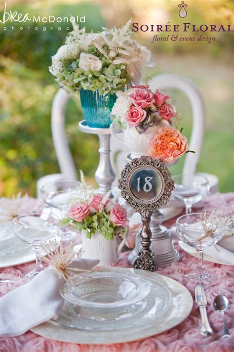 Gorgeous Tabletop Details Rosette Linen Mirrored Table Number And