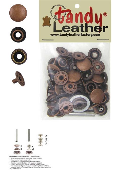 Tandy Leather 516 Inch Line 24 Snap Fastener Kit Ct15 Wtools