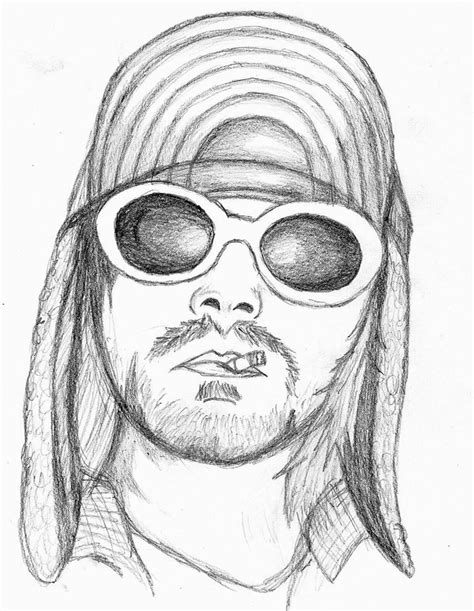 Kurt Cobain Drawing Pic Drawing Skill