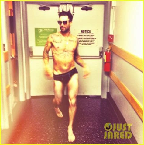 Adam Levine Goes Nearly Naked for Fiancée Behati Prinsloo Photo