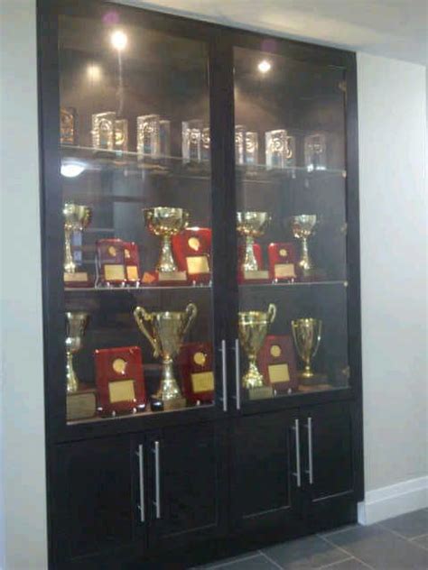 Our Trophy Showcase At The Office Trophy Display Shelves Trophy Cabinets Trophy