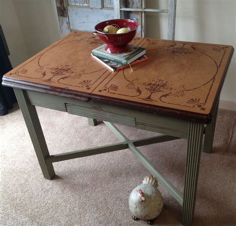 Vintage Enamel Porcelain Top Kitchen Table B 2527×2428 Pixels