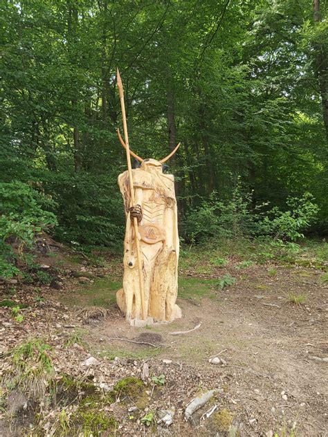 This Wooden Odin Statue Near Miltenberg Germany Rmildlyinteresting