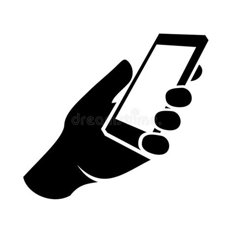 Mobile Phone In Hand Icon Vector Illustration Spon Hand Phone