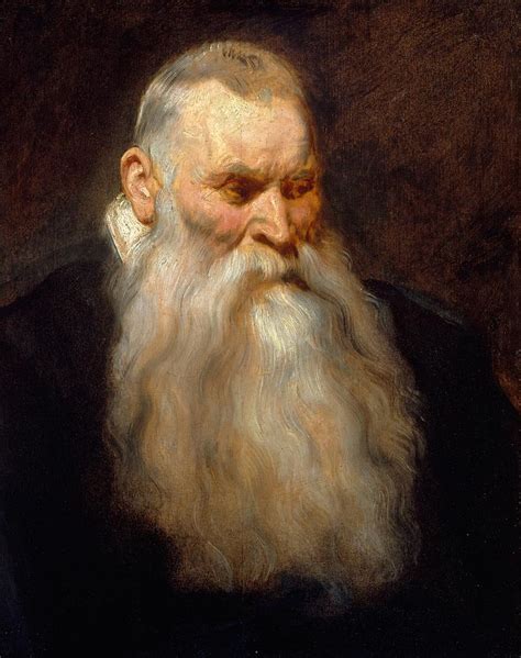 Head Of An Old Man With A White Beard Painting By Anthony