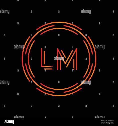 Initial Lm Letter Logo Design Vector Template Abstract Letter Lm Logo