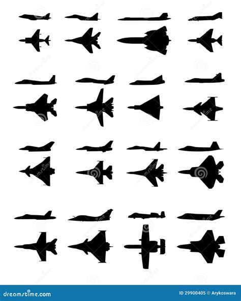 Fighter Jet Silhouette Royalty Free Stock Photo Image 29900405