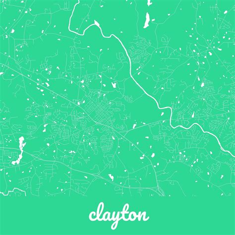 Clayton North Carolina Map Clayton Nc Custom Map Clayton Nc Map