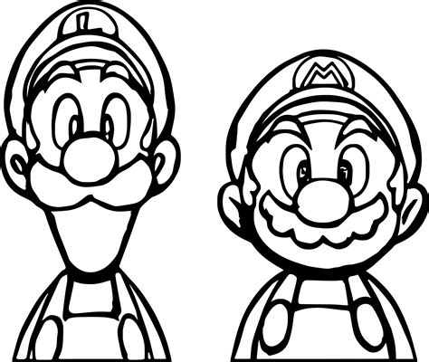 Coloriage Mario Et Luigi à Imprimer