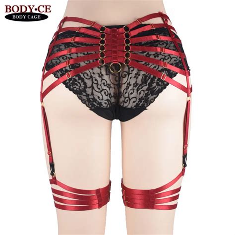 body cage womens harness garter belt strappy elastic stocking suspender high waist bondage