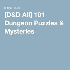 We did not find results for: D&D All 101 Dungeon Puzzles & Mysteries | Dungeon puzzles, D&d dungeons and dragons, Dungeons ...
