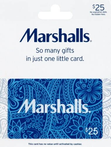 Marshall S 25 Gift Card Activate And Add Value After Pickup 0 10