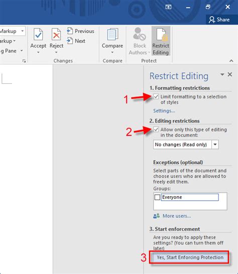 How To Set And Remove Restrict Editing In Word 2016 Document By Jolie