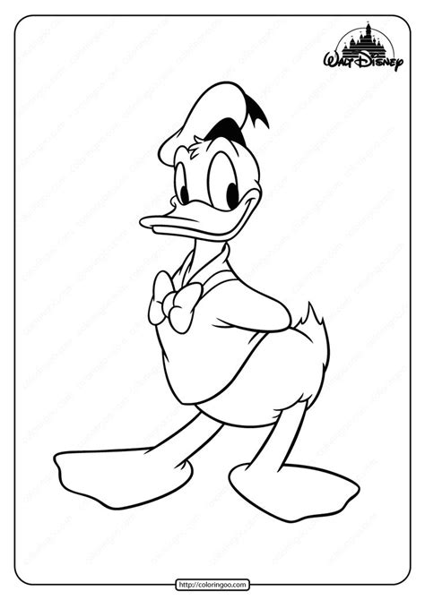 Printable Donald Duck Pdf Coloring Pages Donald Duck Drawing