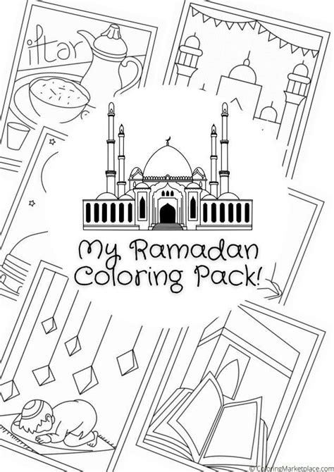 53 Ramadan Themed Kids Coloring Ages 3 6 53 Pages Pdf Etsy