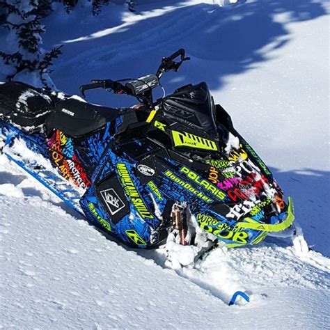 polaris axys pro rmk custom arcticfx sled wrap sled snowmobile riding