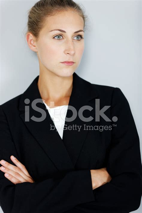 Stern Business Woman Stock Photo Royalty Free Freeimages