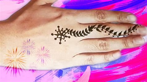 Simple One Finger Henna Design Shorts Youtube