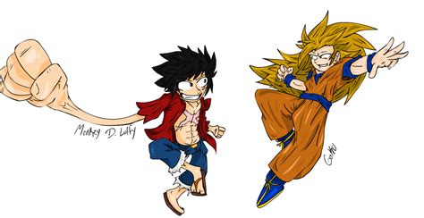 Monkey D Luffy Vs Goku By Uzura Edge On Deviantart