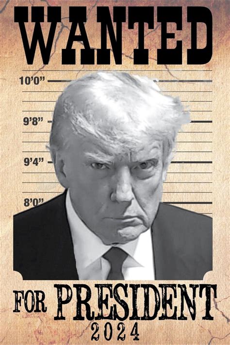 donald trump mug shot sticker trump 2024 wanted for president 4x6 inch ebay