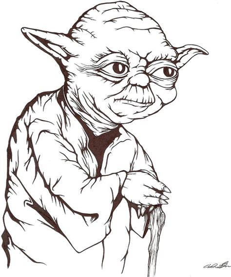 My Drawing Of Yoda From Star Wars Made With Ink — Steemit
