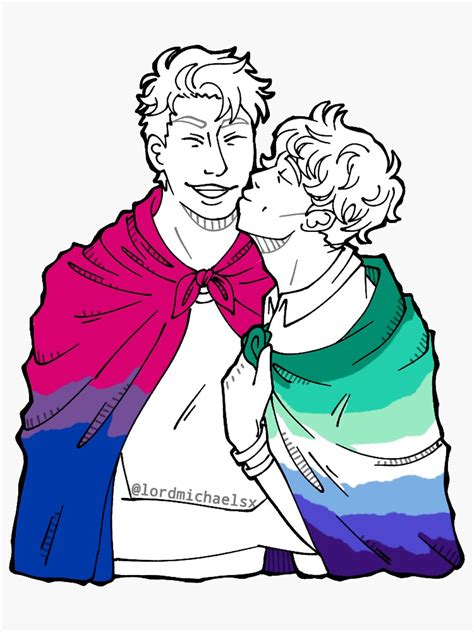 heartstopper gay bi flag charlie and nick full artwork available sticker for sale by