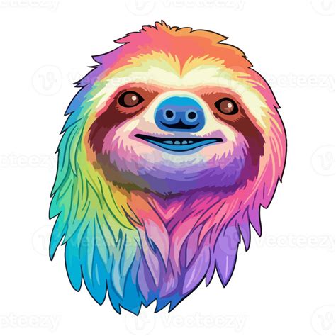 Sloths Modern Pop Art Style Colorful Sloths Illustration Sloths