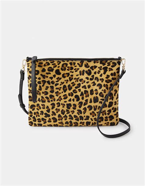 Carmela Leopard Clutch Bag Leather Bags Accessorize Global
