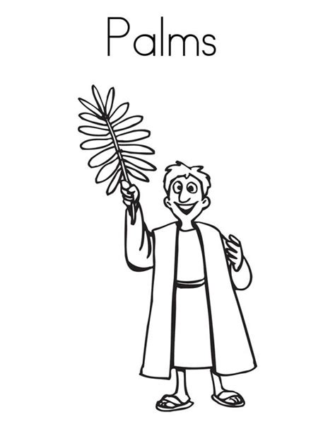 Palm Leaf Coloring Page For Palm Sunday Coloring Pages
