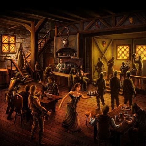 Tavern By ~hunqwert On Deviantart Fantasy Inn Medieval Fantasy