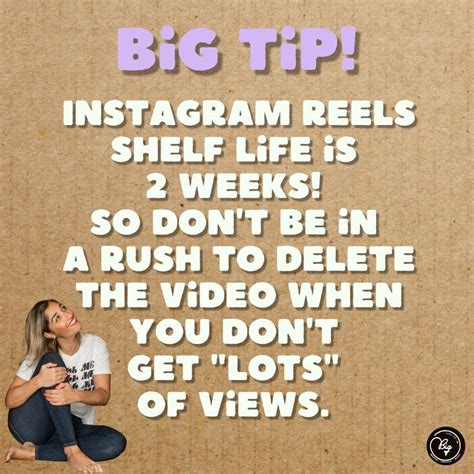 Big Tip Instagram Reels Shelf Life Is 2 Weeks Social Media 101