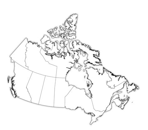 Blank Map Of Canada With Lakes And Rivers