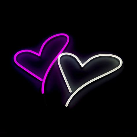 Love Heart Neon Sign Hineon Custom Neon Sign Neon Heart Light