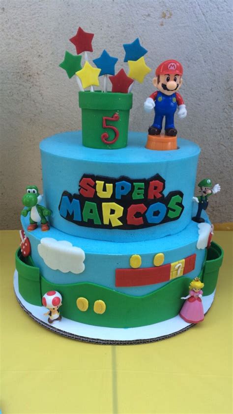 Super Mario Birthday Cake Pastel De Mario Pastel De Mario Bros